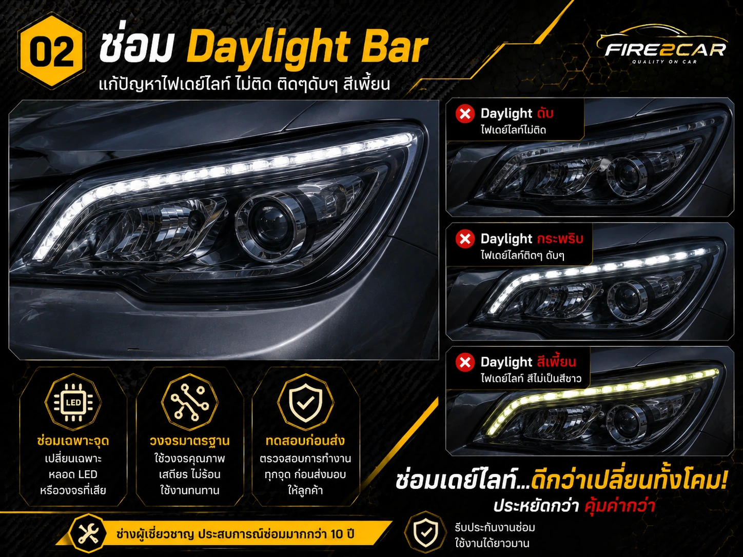 บริการซ่อมไฟ Daylight Bar